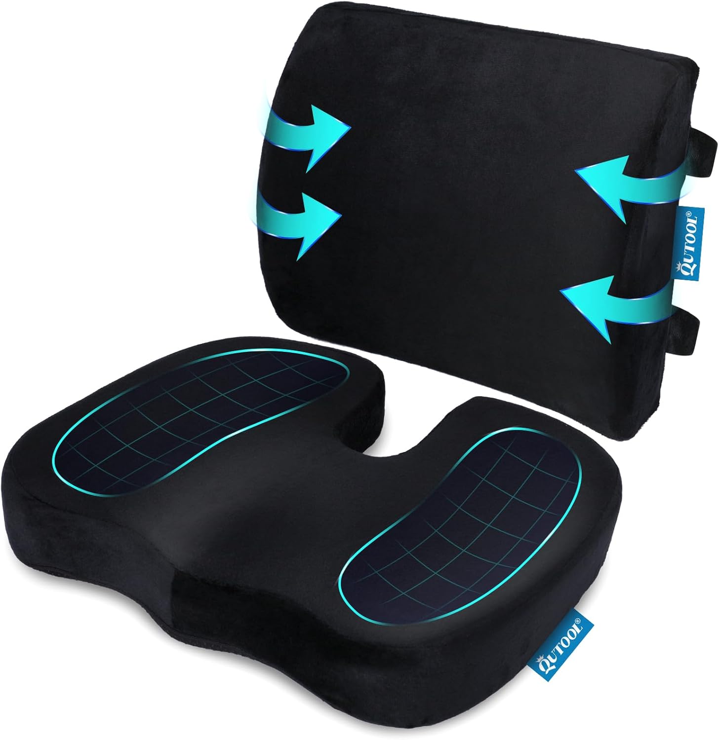 Orthopedic Seat Cushion and Lumbar Support Pillow