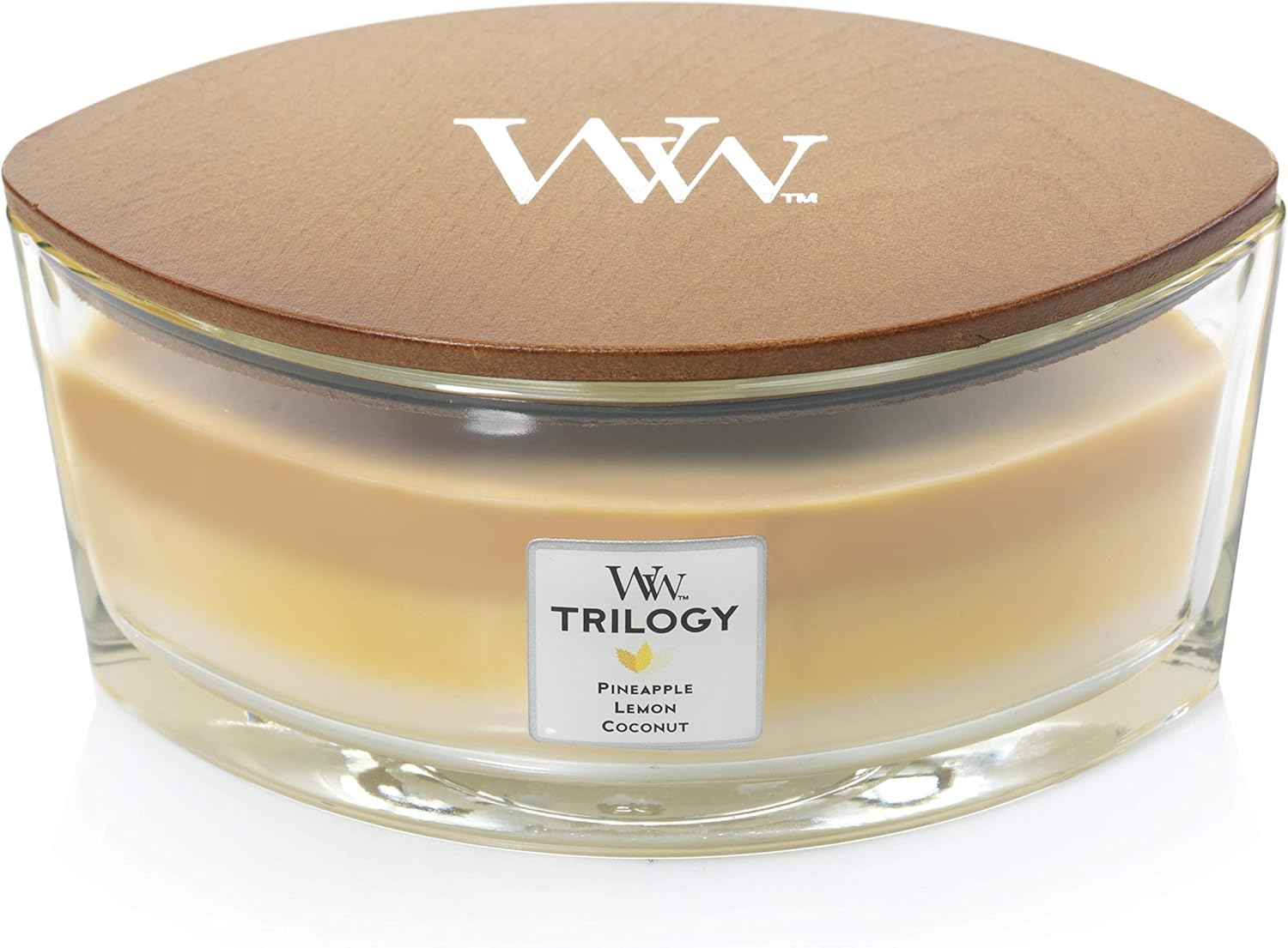 Woodwick Ellipse Trilogy Scented Candle with Crackling Wick | Fruits of Summer | Up to 50 Hours Burn Time Glass, Fruits of Summer