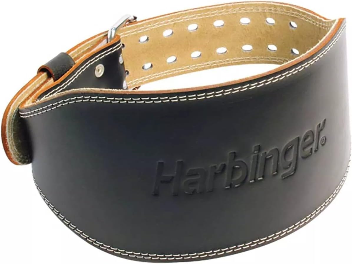 Padded Leather Contoured Weightlifting Belt 