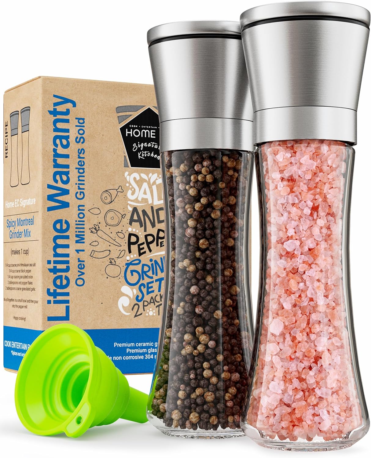 Premium Stainless Steel Salt and Pepper Grinder